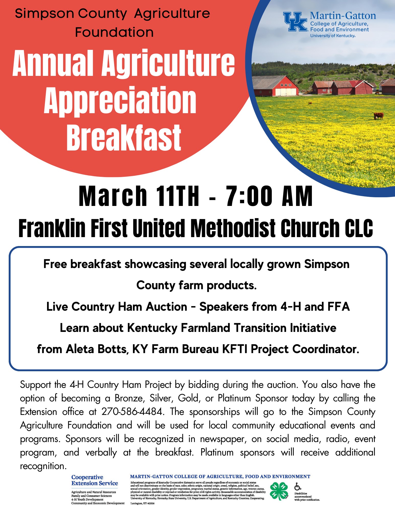 Ag Breakfast Flyer