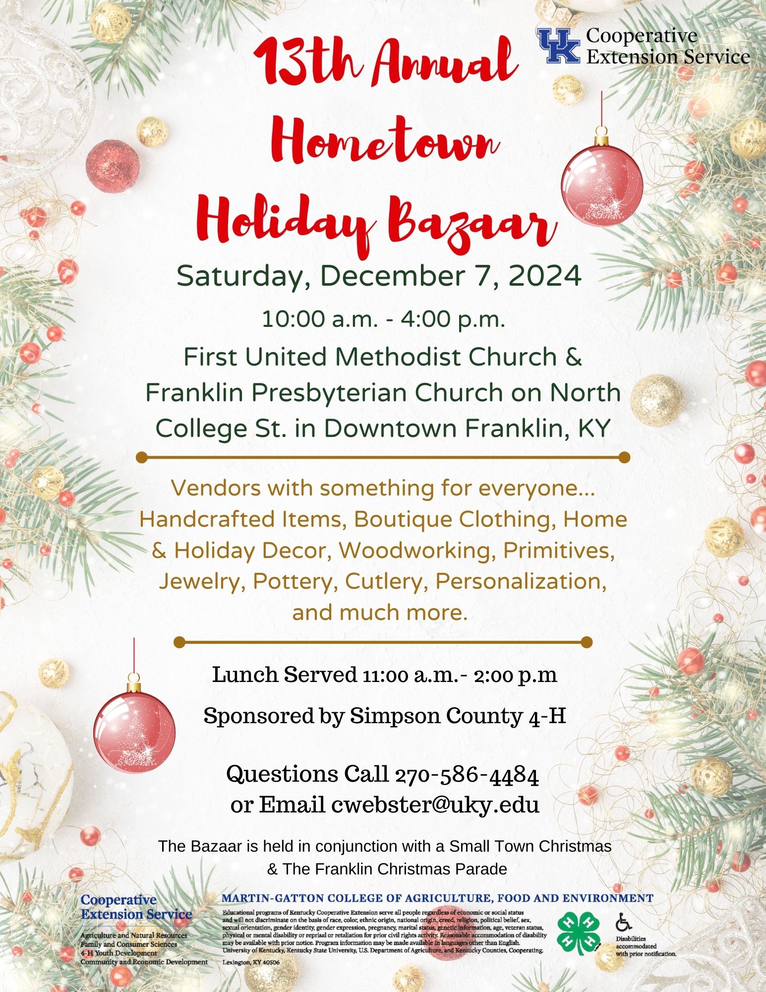 Holiday Bazaar Flyer