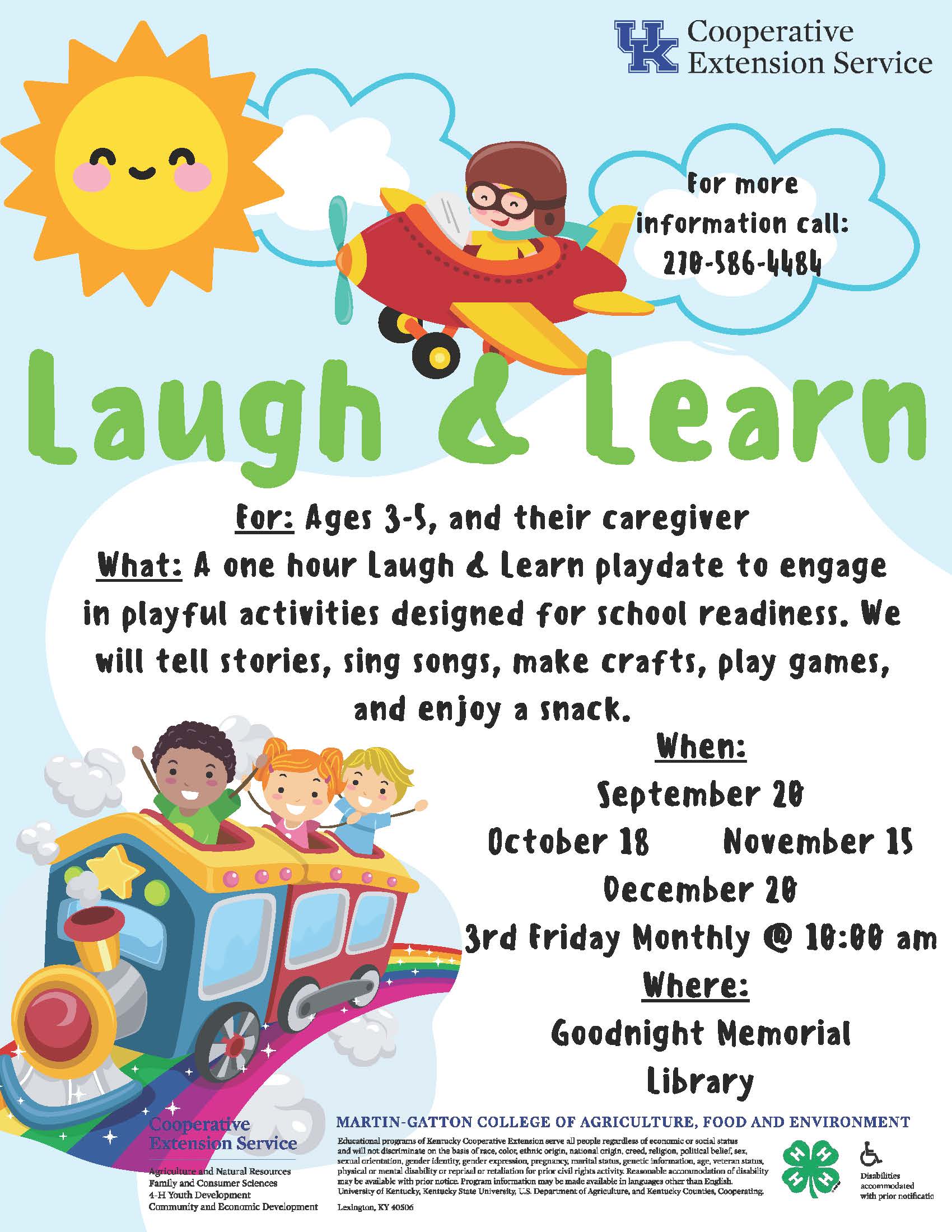 Laugh and Learn Flyer