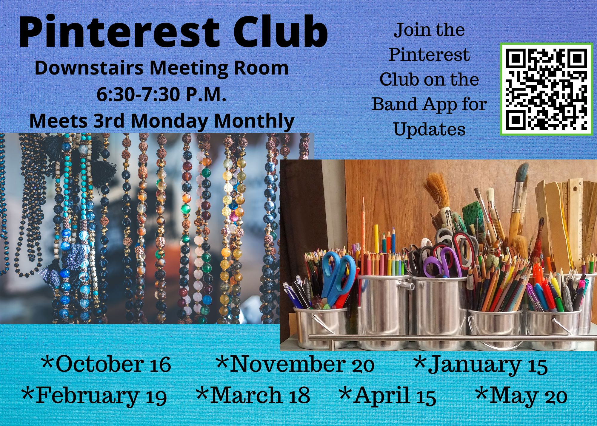 Pinterest Club Schedule