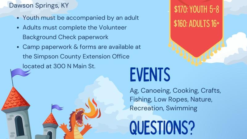 West Kentucky 4-H Cloverbud Camp Flyer